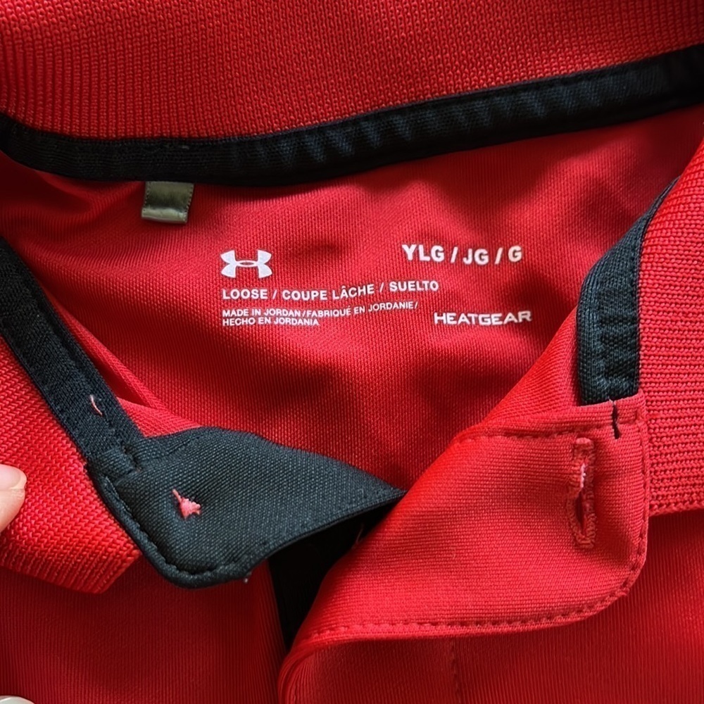 Under Armour red polo shirt - size L - Picture 2 of 2